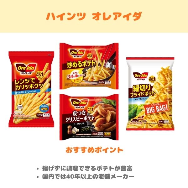 ハインツ オレアイダのフライドポテトの製品紹介画像