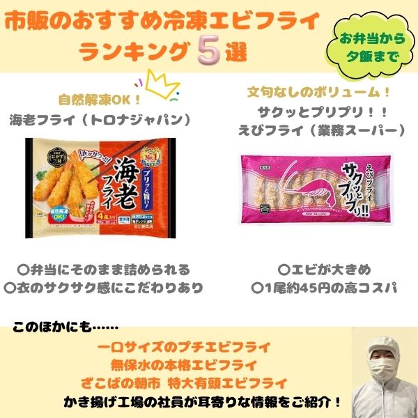 市販のエビフライおすすめランキング5選 トップ画像