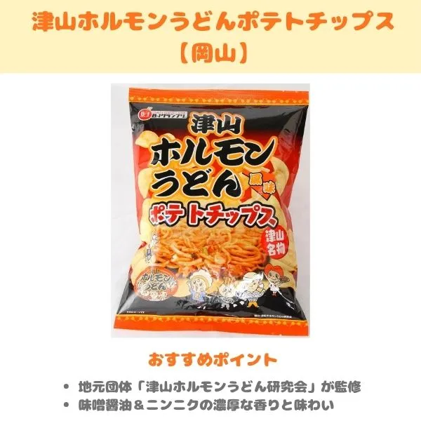 津山ホルモンうどんポテトチップスの製品紹介画像