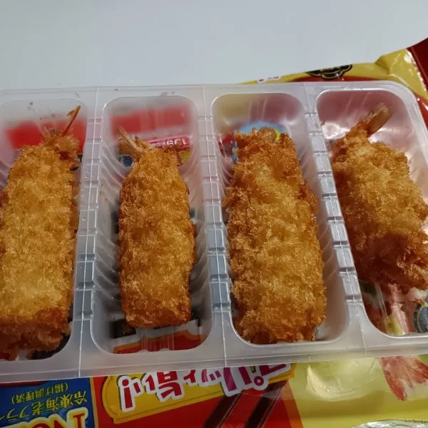 トロナジャパン 海老フライを自然解凍した写真