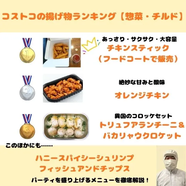 コストコの揚げ物ランキング【惣菜・チルド】