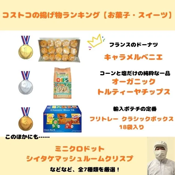 コストコの揚げ物ランキング【お菓子・スイーツ】