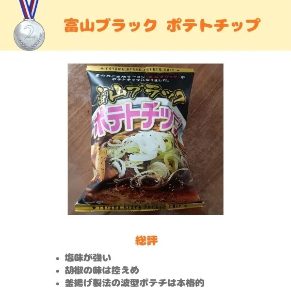 富山ブラック ポテトチップの写真と総評