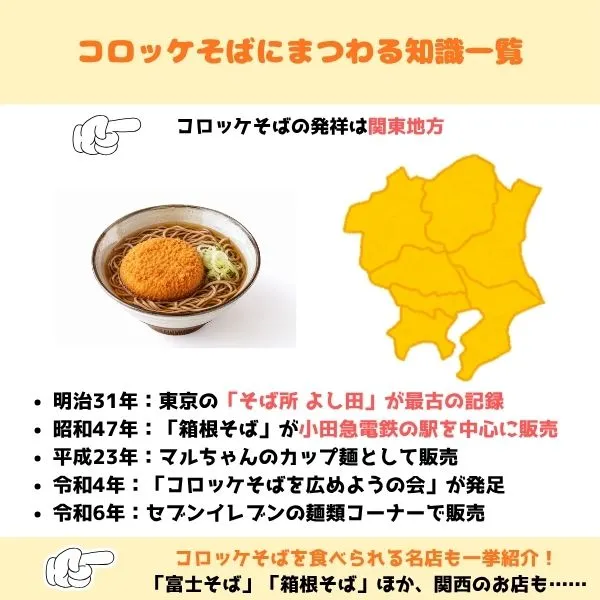 コロッケそばにまつわる知識一覧のトップ画像